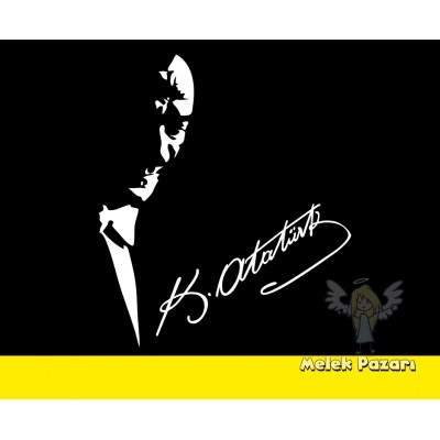 Atatürk ve İmzası Araba Sticker