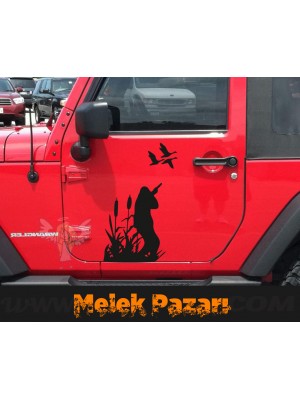 Ördek, Kaz Avcısı Hunter  oto Sticker