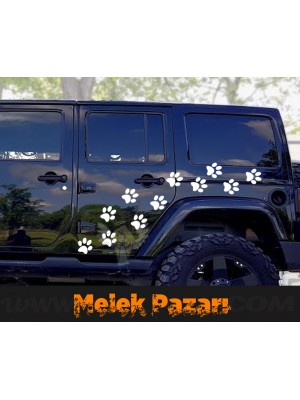 Pati İzi Araba Sticker 