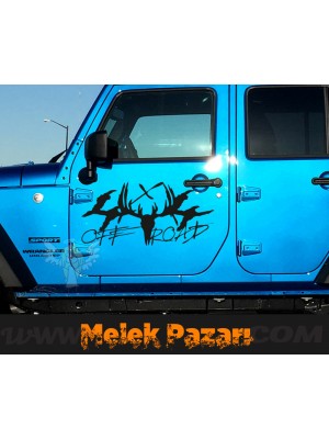4x4 Off Road Geyik Jeep Oto Sticker 4x4 Off Road Geyik Jeep Oto Sticker