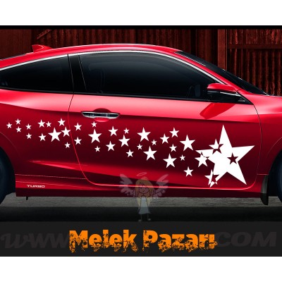 Star, Yıldız Araba Sticker, Oto Çıkartma