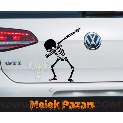 Dansçı İskelet Araba Sticker