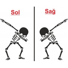 Dansçı İskelet Laptop Sticker 