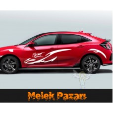 Sport Tribal Alev Araba Sticker. Oto Çıkartma 