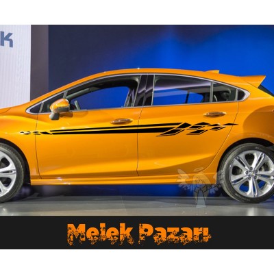 Araba Yan Bayrak Şerit Sticker