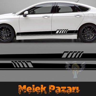 Araba Yan Şerit Sticker