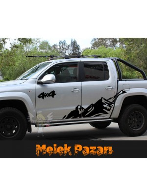 4X4 Off Road Dağ Sticker