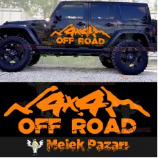 4x4 Off Road Araba Sticker