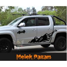 4X4 Off Road Dağ Sticker 