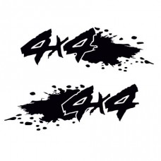 4x4 Off Road Jeep Araba Sticker 2 Adet 