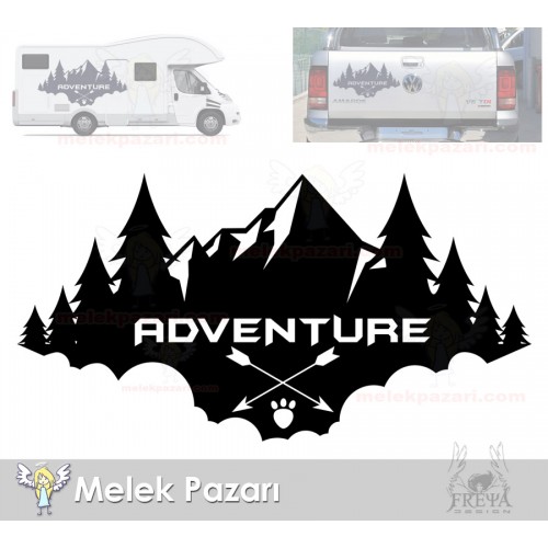 Adventure Macera Kamp Karavan Sticker, Off Road Sticker