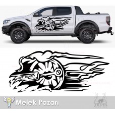 Alevli Piston Off Road Sticker
