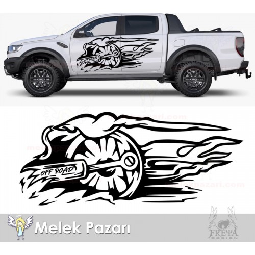 Alevli Piston Off Road Sticker
