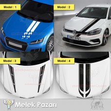 Araba Kaput Sticker, Şerit Oto Sticker 