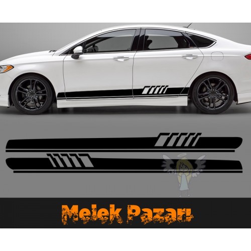 Araba Yan Şerit Sticker