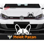 Arabadan Bakan Köpek Sticker