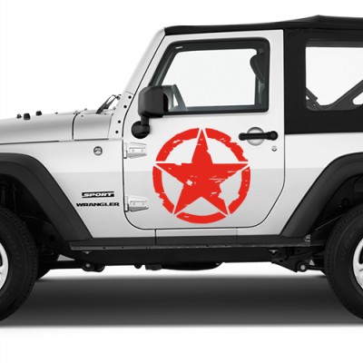 Army Star Araba Sticker