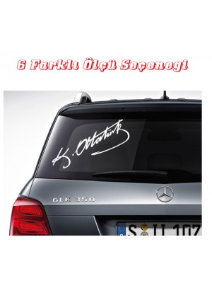 Atatürk İmzası Oto, Araba Sticker
