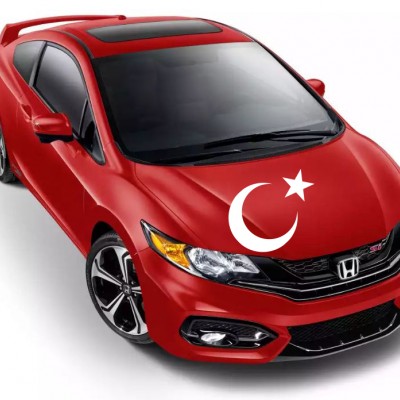 Ay Yıldız Araba Sticker, Çıkartma