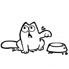 Aç Kedi Araba Depo Kapağı Sticker