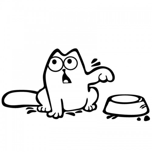 Aç Kedi Araba Depo Kapağı Sticker