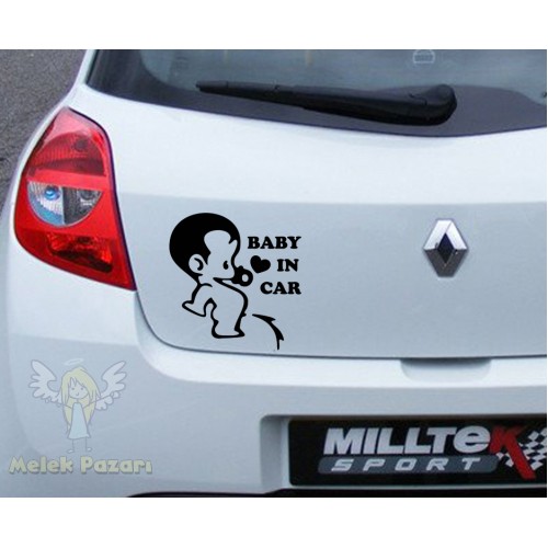Baby in car Araba Sticker, Çıkartma