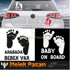 Baby On Board - Dikkat Bebek Var Araba Sticker S1986