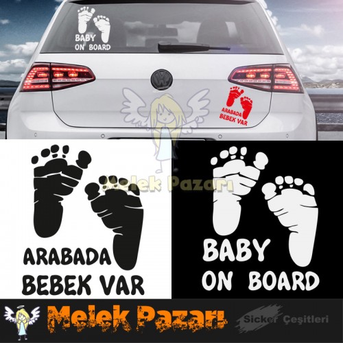 Baby On Board - Dikkat Bebek Var Araba Sticker S1986