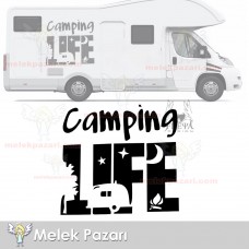 Camping Life, Karavan Camp Sticker, Karavan Stickerı