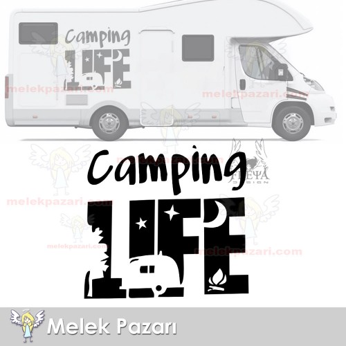 Camping Life, Karavan Camp Sticker, Karavan Stickerı