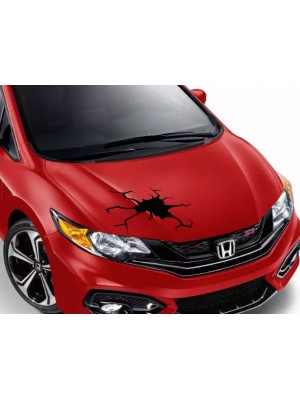 Çatlak Araba Sticker, Çıkartma