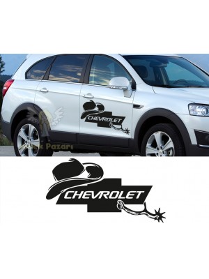 Chevrolet Kovboy Şapkası Araba Sticker Chevrolet Kovboy Şapkası Araba Sticker