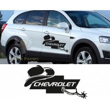 Chevrolet Kovboy Şapkası Araba Sticker