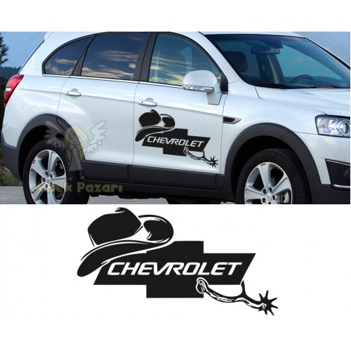 Chevrolet Kovboy Şapkası Araba Sticker