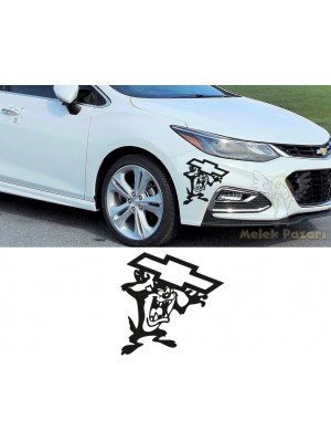 Chevrolet Tazmanya Canavarı Araba Sticker