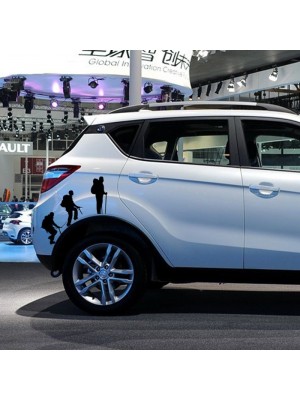 Dağa Tırmanan İnsanlar Araba Sticker Sağ ve Sol Set Dağa Tırmanan İnsanlar Araba Sticker Sağ ve Sol Set