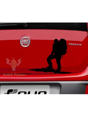 Dağcı İnsan Araba Sticker