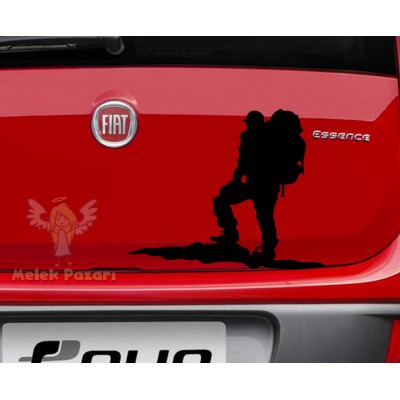 Dağcı İnsan Araba Sticker