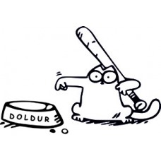 Doldur Kızgın Aç Kedi Deopa Kapağı Araba Sticker