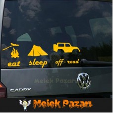 Eat, Sleep, Off Road Araba sticker