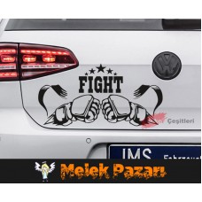 Fight Dövüş Spor Salonu Araba Sticker 