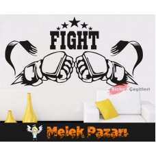 Fight, Dövüş Spor Salonu Duvar Sticker 