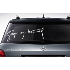 Gazi Mustafa KEMAL İmza Araba Sticker, Çıkartma 