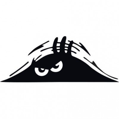 Sinirli Bakan Gözler Araba Sticker