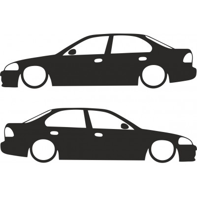 Basık Honda Civic Kelebek Cam Araba Sticker