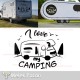 I Love Camping Kamp Karavan Sticker