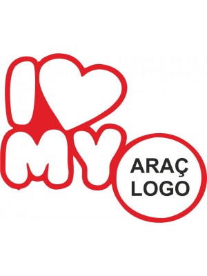 i My Love Araç Logonuz Araba Sticker i My Love Araç Logonuz Araba Sticker