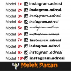 İnstagram Adresiniz Oto Sticker 