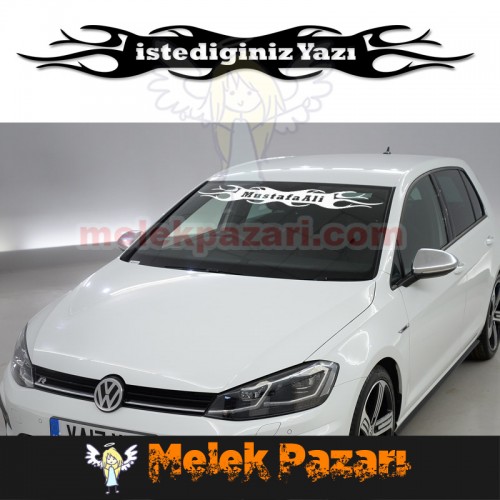 İsme Özel Tribal Araba Sticker