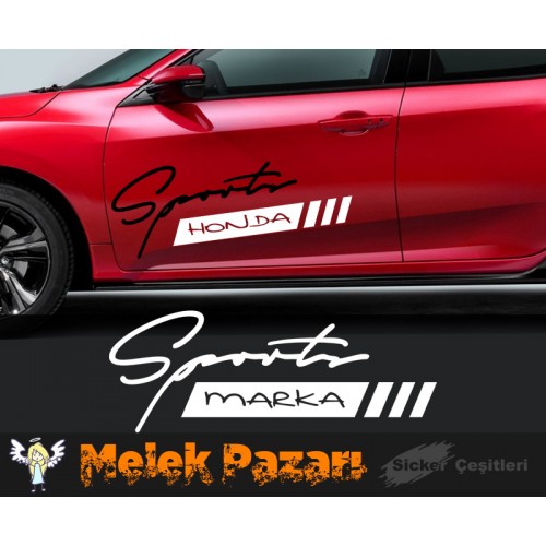 İstediğiniz Marka Sport Araba Sticker